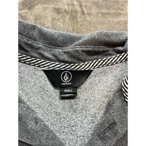 Volcom Banger Polo Shirt Mens Large L Gray Heather Logo Short Sleeve Poly Cotton